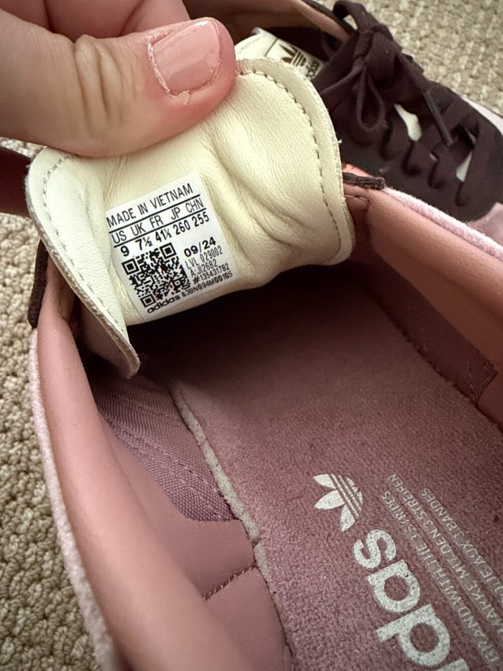 Adidas Women's Samba OG Sneaker in Warm Clay, Size 9 - Picture 3 of 5